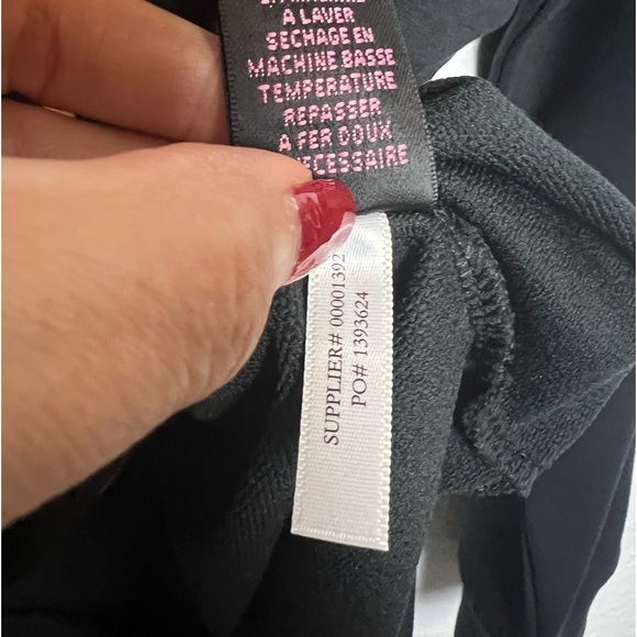 Lauren Ralph Lauren Crested Track Jacket Zip Up Black & Pink 1X - Picture 6 of 9